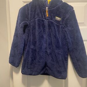 L.L. Bean Kids Navy Plush full zip jacket